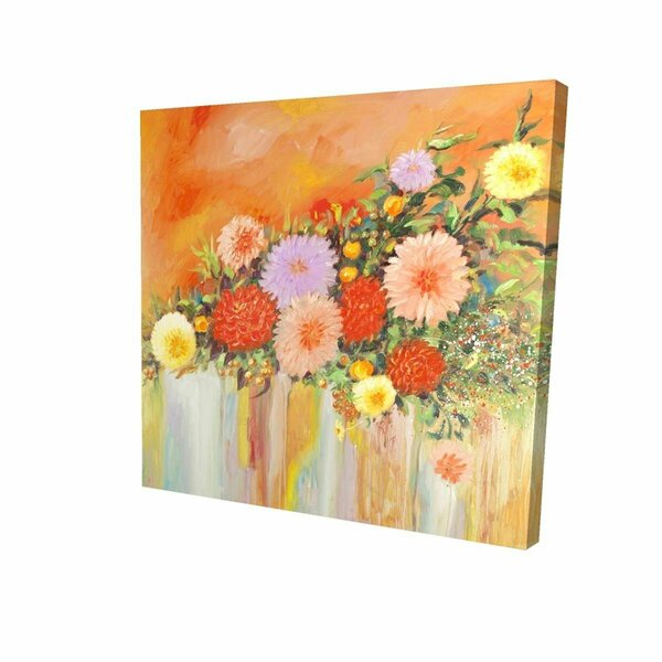 Fondo 32 x 32 in. Colorful Abstract Flowers-Print on Canvas FO2789157